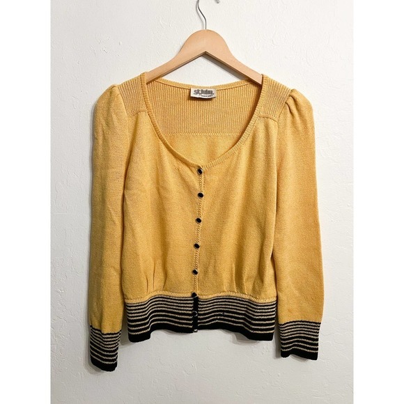 Cardigan Rayé Marine Et Ivoire St. John Marie Collection 2004 - Taille 6 - Occasion En Excellent état